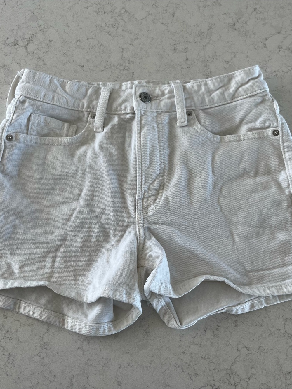 Old Navy White Denim High-Rise Women's Shorts